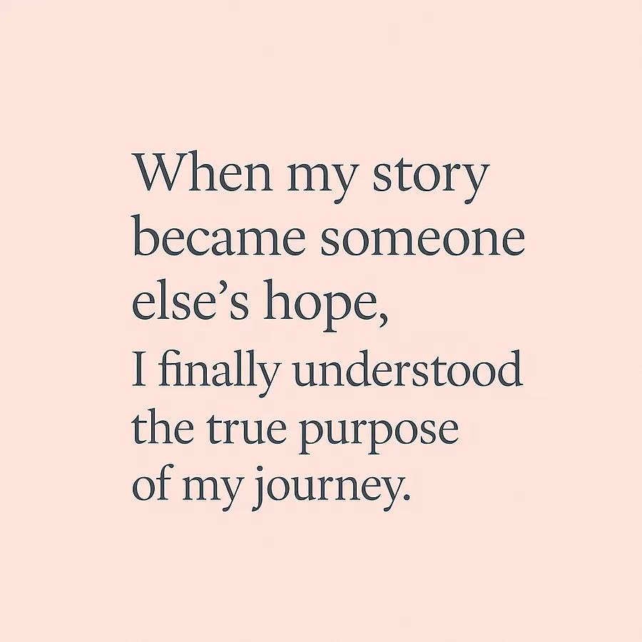 Your Journey Is Just Beginning – The Day My Story Became Someone Else’s Hope